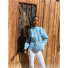 Camisa volantes azul