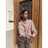 Camisa cuadros rosa y chocolate