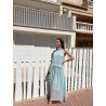 Vestido invitada plumas