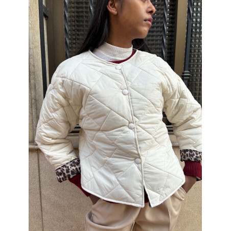 Chaqueta Beige Acolchada