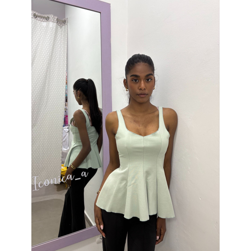 Peplum aguamarina